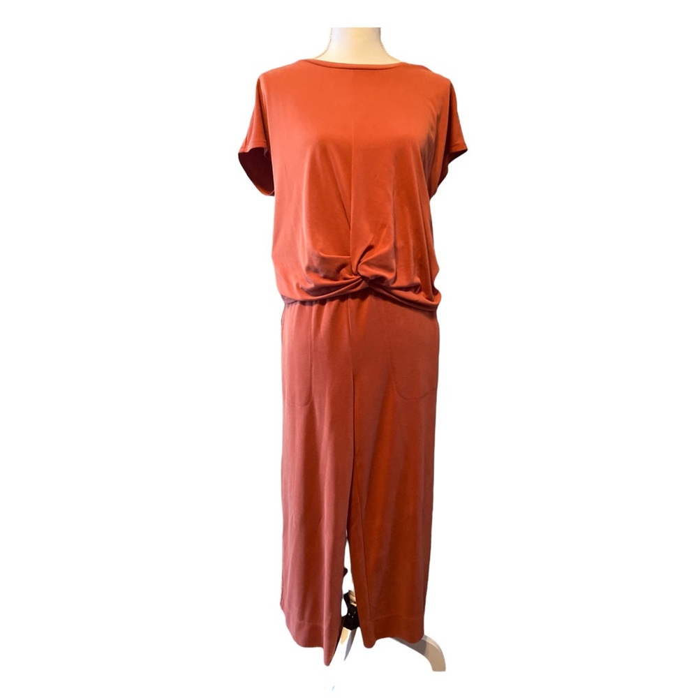 Lou & Gray for Loft 2 piece Rust cropped pant set